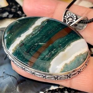 Dragon Stone Jasper Pendant 1 7/8”x1 7/8”